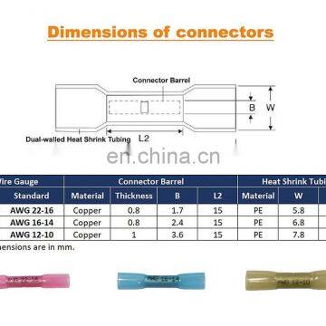 Hampool Multiple Types Copper Automotive Heat Shrink Wire Connectors Terminal Kit photo-5