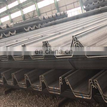 Jinxi Hot Rolled S355jo S275jr 400*100 400*125 Flood Gate 12 Meter Steel Sheet Pile Price