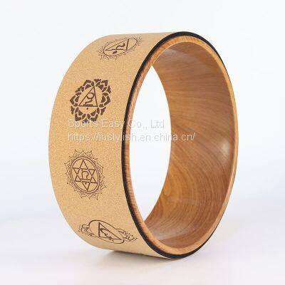 Low MOQ Customized Cork Yoga Wheel With CE Certification