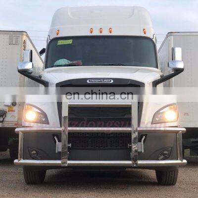 NEW !!! For Freightliner Cascadia 2018 Grille Deer Guard 304 Stainless Steel Bumper Guard With Brackets