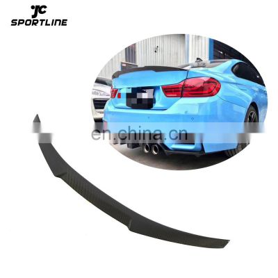 M4 Style Carbon Fiber Boots Lid Spoiler for BMW F82 M4 2014- 2019 Coupe