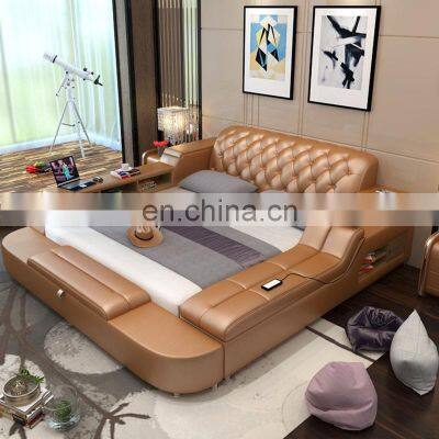 Multifunctional Smart Bed Bedroomsets Leather Modern Bed Tatami Luxury Massage Double Single Bed photo-5