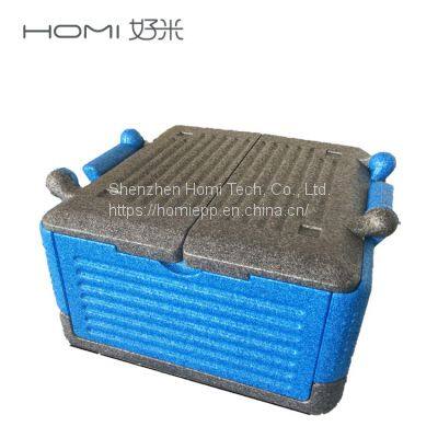 Portable Foldable Black EPP Foam Flip Box Car Storage Outdoor Picnic Expanded Polypropylene Packaging Box With Texturing Surface photo-4