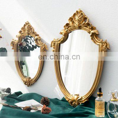 Mirror Acrylic Vintage Antique Living Room Furniture Vanity Makeup Gold Luxury Bathroom Glass Home Decor Wall Decorative Mirror