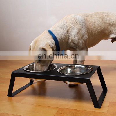 Wholesale Newest 2021 Plastic White Modern Large Custom Pet Dog Bowl Stainless Steel