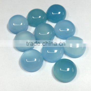 Blue Chalcedony 14x14 mm Round Cabochon