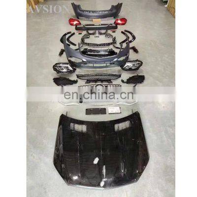 Body Kit Include Front and Rear Bumper Hood Headlight Taillight for Mercedes Benz GL X166 12-15 Upgrade to 2019 GLS63 AMG Model