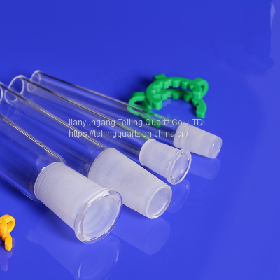 Male and Female Frosted Joint Quartz Glass Joint Tubes With Free Clip photo-5