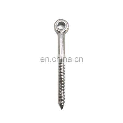 Stainless Steel 304 316 eye wood screw Wooden Round Head Lag Screw Eye