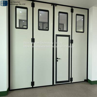 Automatic Horizontal Sliding Folding Insulated Aluminum Door Industrial photo-4