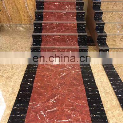 Marble Glazed Finish Stair Tiles,Ceramic Anti Slip Stepping Stairs Flooring Tiles
