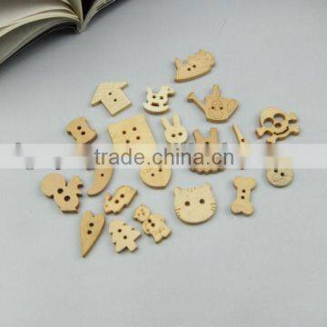 decorative cute design wooden button