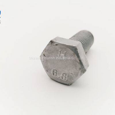 Grade 4.8 Full Thread ASME M3 HDG Hex Head Cap Screw