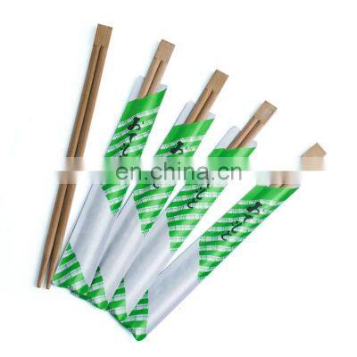 Natural Bamboo Disposable Carbonized Twins Chopsticks With Open Paper Sleeve