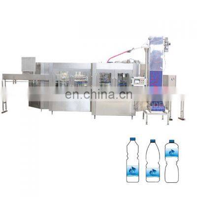 Automatic drinking mineral purified water plastic pet bottle filling machine / production line