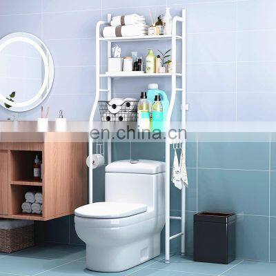 3-Tier Save Space Bathroom Organizer Stand Multi-Functional Stainless Steel Shelf Over The Toilet Storage Rack photo-5