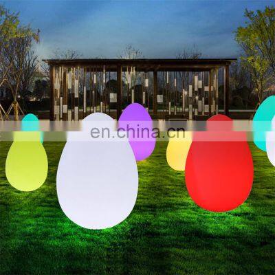 Rechargeable Waterproof Eco-friendly Hotel outdoor solar plastic led ball sphere stone light lamp