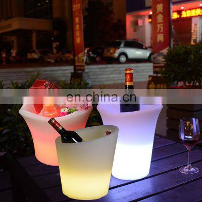 RGBW Colors Battery Square Ice Bucket Led Party Rental PE Plastic Glow Club Beer Tray Cocktail LED Lighted Drink Holder Audio photo-2