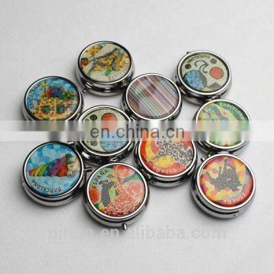 Metal Square Pocket Pill Box Case Container