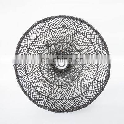 Black Rattan Pendant Light High Quality Hanging Woven Lamp Shade Best Price Wholesale Vietnam Cheap Wholesale photo-4