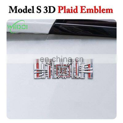 Model S Plaid 3D Emblem For Tesla Model S/Y Car Decals Logo Stickers For Tesla Accessories 1PCS/SET 2021 photo-3