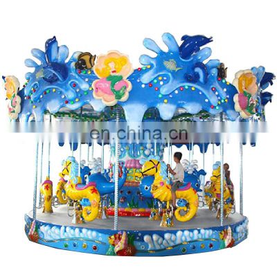 Theme park ocean  popular kiddie carousel ride funny carousel for sale