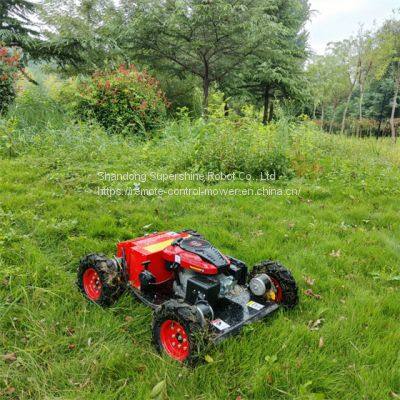 radio controlled lawn mower for sale, China remote controlled lawn mower price, rechargeable brush cutter for sale