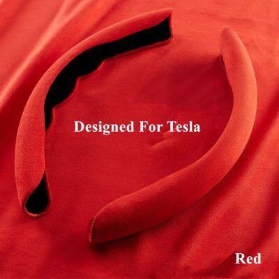 Suede Steering Wheel Cover For Tesla Model 3 Y S X Anti-fur Fit O D Shape Round Tesla Accessories photo-4
