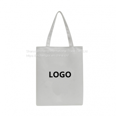 Custom Logo No MOQ Eco Friendly Washable blank white Plain Calico Cotton Canvas Shopping Tote Bag