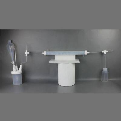 Chemical and Pharmaceutical Hydrogen Fluoride Distillation Condensing Device Corrosion-resistant and High-temperature-resistant Teflon Plastic Distillation Reaction Device Flask With Cooling Jacket photo-2