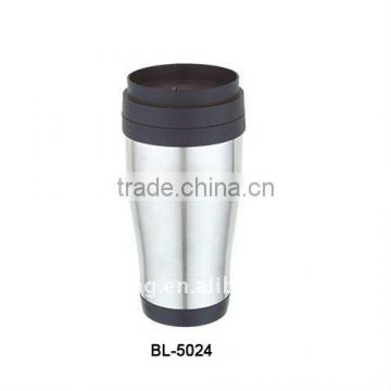 14oz double wall stainless steel travel auto mug tumbler cup with plastic inner