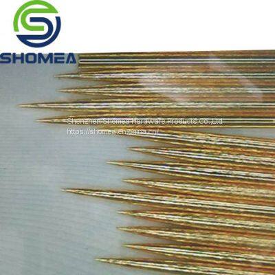 Shomea Customized 0.15-0.25mm daimeter  Gold Plated Spring Stainless Steel Micro Needle