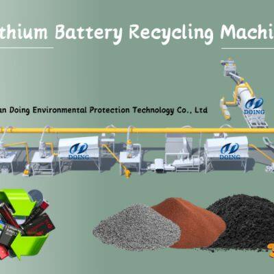 End of Life Lithium Battery Recovering Black Mass Machine