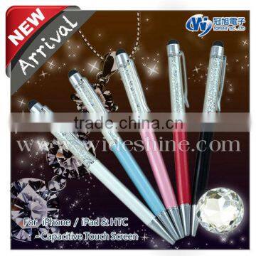 Crystal bling stylus pen for smart phone touch pen crystal ipad