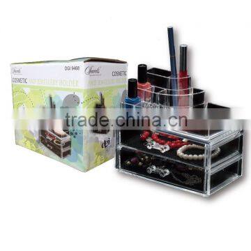 Transparent acrylic make up holder