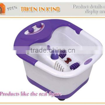 Electronic massage bubble footbath