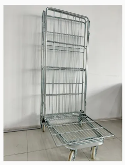 Four Wheels Logistics Foldable Roll Trolley With Door