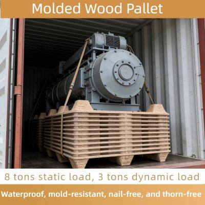 Food  and  Pharmaceutical  Grade   Molded  Wood   Pallets  —  Nail-Free,  Splinter-Free,  Safe,  and Eco-Friendly