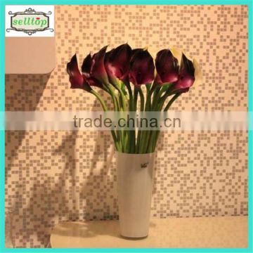 Hot sell 63cm real touch calla lily silicone flower vase