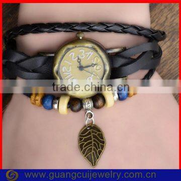 Fashion vintage leather band quartz watches