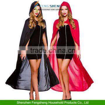 Halloween Horror Cape Cloak Hood Pagan Full Length Fancy Dress Costume 52" 132CM