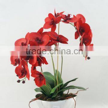 Best selling plating pot artificial flower /artificial flower making/fabric flower/china artificial flowers