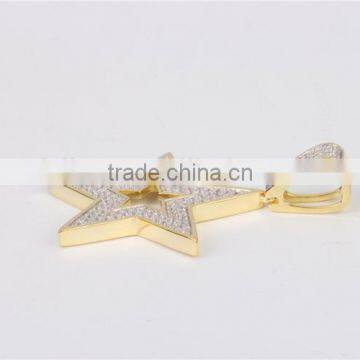New Arrival 925 Silver AAA cz Five-pointed Star Pendant Jewelry Hip Hop Series photo-5