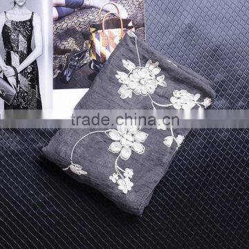 Wholesale Korea Fashion Ladies Cotton Flower Embroidery Shawls Quality Choice