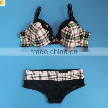 Hot Underwear Online Shopping and Plaid Nylon Bra Made in China photo-5
