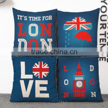 Union Jack Vintage Cotton Linen Square Cushion Covers Throw Pillow Covers