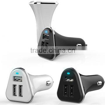 (110125) Multipurpose Colorful Dual USB Car Charger for IPad and Smart Phone