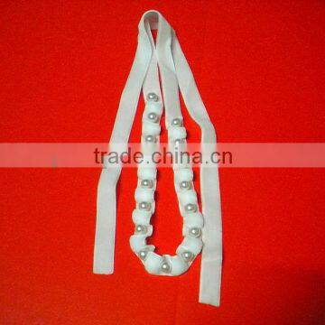 Hand make neckless with pearl and velvet tape 2