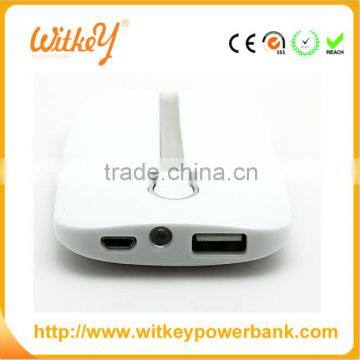 Fashion Business Style Dual USB Charger White Mouse Wireless Power Bank photo-4