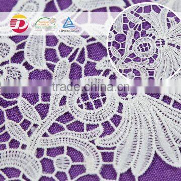 Factory hot pattern flower lace embroidery fabric for clothing